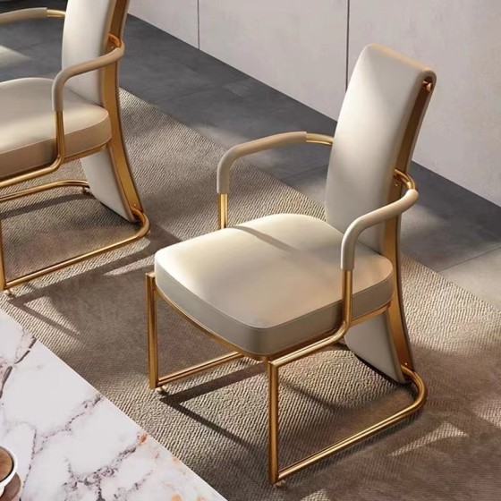 轻奢后现代新款茶桌椅高靠椅设计师高档椅子办公室书房主人位茶椅