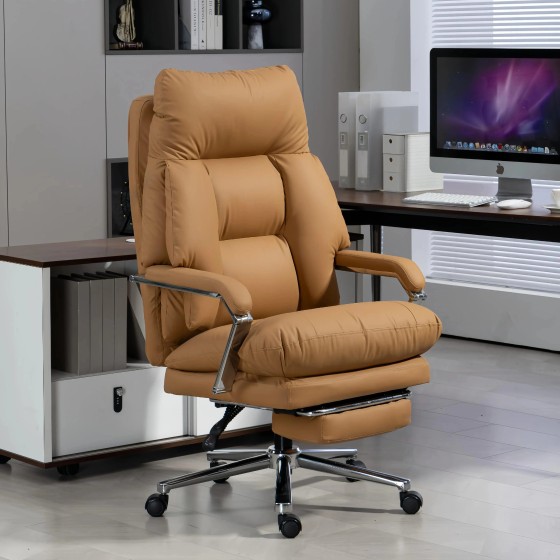 真皮老板椅午休可躺办公椅家用舒适电脑椅精英总裁椅人体工学椅子